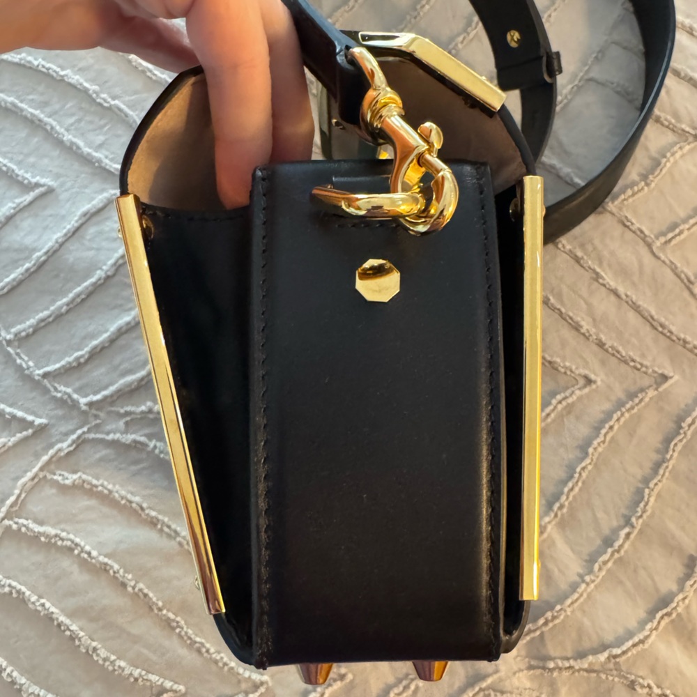 Alexander McQueen Black Crossbody with Gold Details - Picture 14 of 16